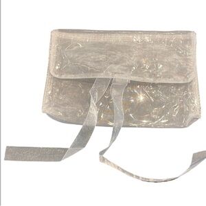 Mary Kay cosmetic bag merchandise product white transparent ribbons